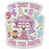 Funny Math Joke Numbers Sticker for Kids (Vorderseite)