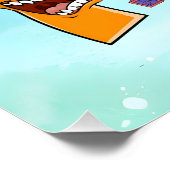 Funny Math Joke Numbers Sticker for Kids Poster (Ecke)