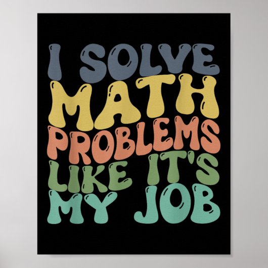 Funny Math Lehrer Joke Männer Frauen Spaß Beste Ma Poster (Vorne)