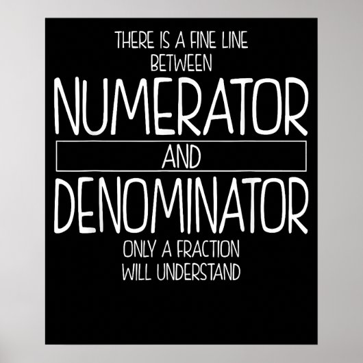 Funny Math Lehrer Joke Männer Frauen Spaß Beste Ma Poster (Vorne)