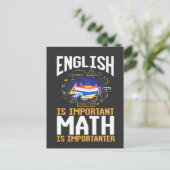 Funny Math Lehrer Kampf Englisch Probleme Postkarte (Stehend Vorderseite)