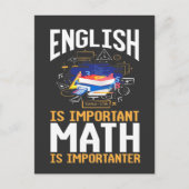 Funny Math Lehrer Kampf Englisch Probleme Postkarte (Vorderseite)