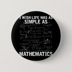 Funny Math Lehrer Mathematik Nerd Button
