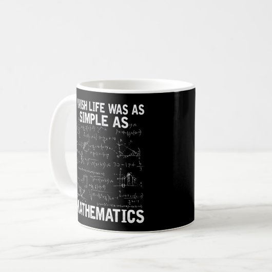 Funny Math Lehrer Mathematik Nerd Kaffeetasse (Vorderseite Links)