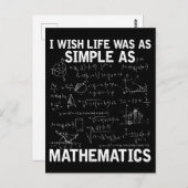 Funny Math Lehrer Mathematik Nerd Postkarte (Vorne/Hinten)