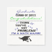 Funny Math Major Abschluss Custom Paper Napkins Serviette (Vorderseite)