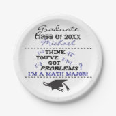 Funny Math Major Abschluss Namenspapierplatte hinz Pappteller (Vorderseite)