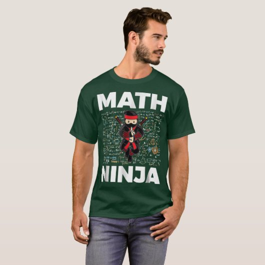 Funny Math Ninja For Mathematicseacher Student fri T-Shirt (Vorne ganz)