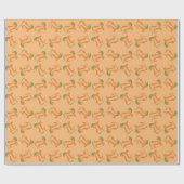 Funny Math Peach Pi Symbol Geschenkpapier (Flach)