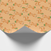 Funny Math Peach Pi Symbol Geschenkpapier (Ecke)