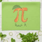 Funny Math Peach Pi Symbol Geschirrtuch (Gefaltet)