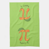 Funny Math Peach Pi Symbol Geschirrtuch (Vertikal)