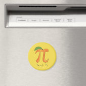 Funny Math Peach Pi Symbol Magnet (In Situ (Geschirrspüler))
