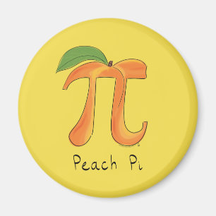 Funny Math Peach Pi Symbol Magnet