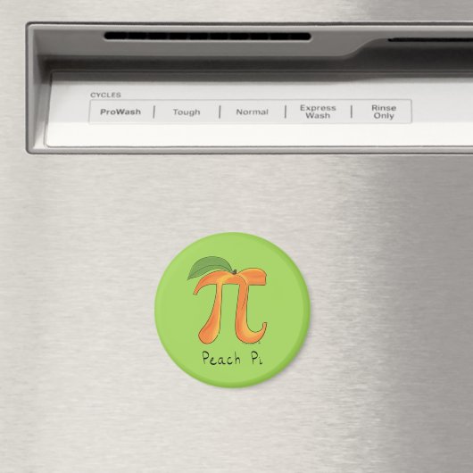 Funny Math Peach Pi Symbol Magnet (In Situ (Geschirrspüler))