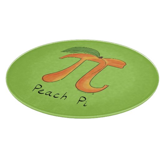 Funny Math Peach Pi Symbol Schneidebrett (Ecke)