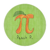 Funny Math Peach Pi Symbol Schneidebrett (Vorderseite)