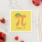 Funny Math Peach Pi Symbol Serviette (Beispiel)