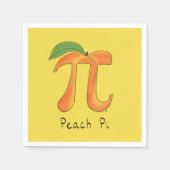 Funny Math Peach Pi Symbol Serviette (Vorderseite)