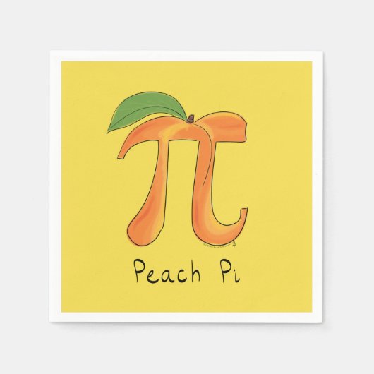 Funny Math Peach Pi Symbol Serviette (Vorderseite)