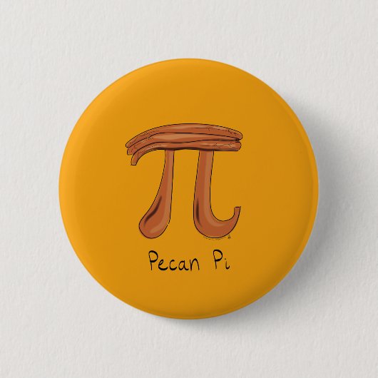 Funny Math Pecan Pi Erntedank Fall Button (Vorderseite)