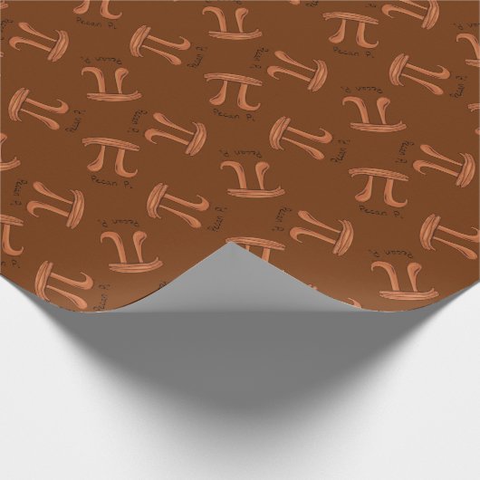 Funny Math Pecan Pi Erntedank Fall Geschenkpapier (Ecke)