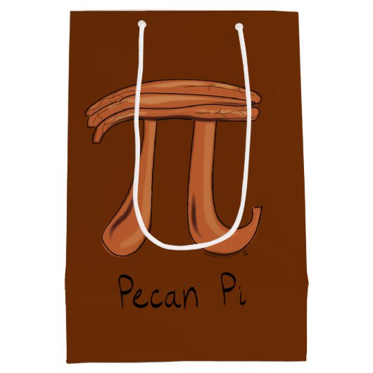 Funny Math Pecan Pi Erntedank Fall Mittlere Geschenktüte (Rückseite)