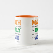 Funny Math Problem Addition Pun Zweifarbige Tasse (Mittel)
