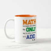 Funny Math Problem Addition Pun Zweifarbige Tasse (Links)