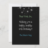 Funny Math Problem Middle Age Birthday Card (Rückseite)