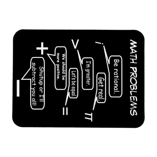 Funny Math Problems Magnet (Horizontal)
