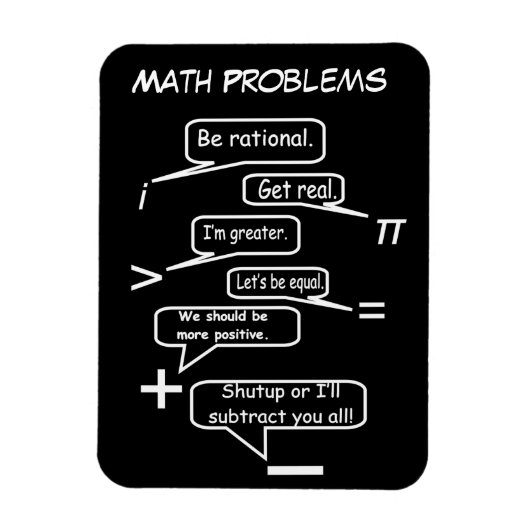 Funny Math Problems Magnet (Vertikal)