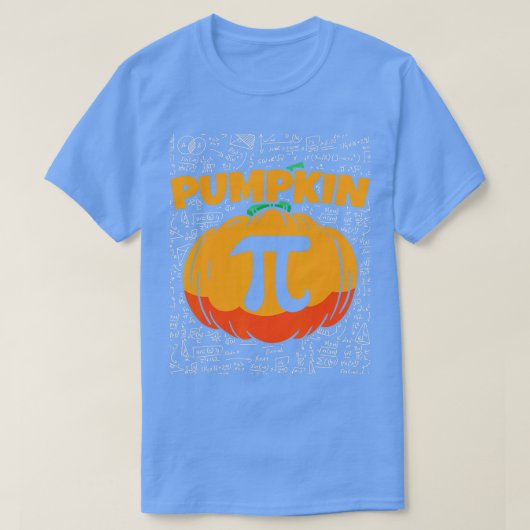 Funny Math Pumpkin Pie Joke Halloween Erntedank T-Shirt (Design vorne)
