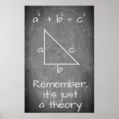 Funny Math Pythagorean Theorem Geometry Poster (Vorne)