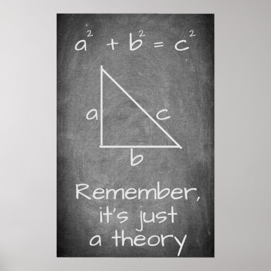 Funny Math Pythagorean Theorem Geometry Poster (Vorne)