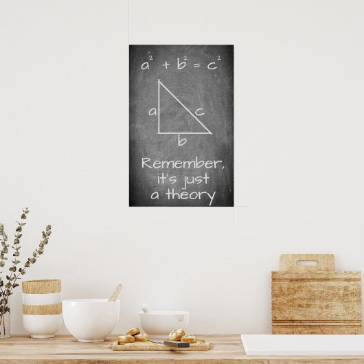 Funny Math Pythagorean Theorem Geometry Poster (Küche)