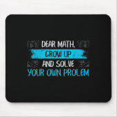 Funny Math Quote Back To School Girls Boys Teens Mousepad (Vorne)
