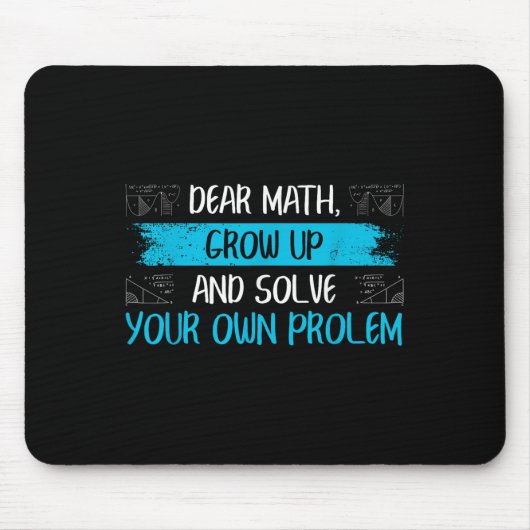 Funny Math Quote Back To School Girls Boys Teens  Mousepad (Vorne)