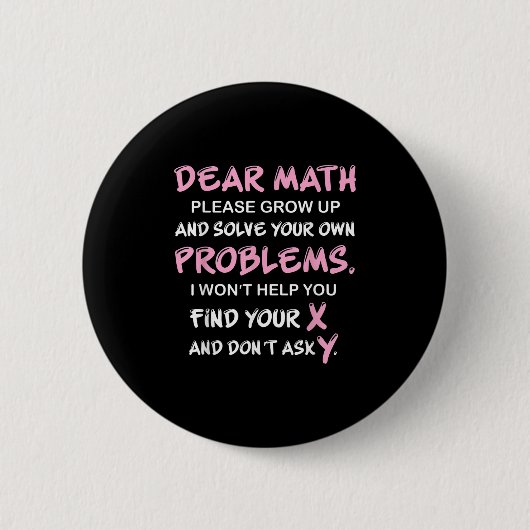 Funny Math Quote Button (Vorderseite)