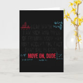 Funny Math Quote Dear Math Move On Dude Girls Boys Karte (Gelbe Blume)