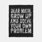 Funny Math Quote Dear Math Teacher Student Meme Vi Fleecedecke (Vorderseite)