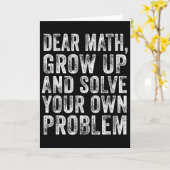 Funny Math Quote Dear Math Teacher Student Meme Vi Karte (Gelbe Blume)