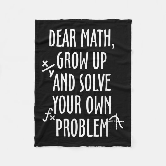 Funny Math Quote For Girls Boys Teens Men Women De Fleecedecke (Vorderseite)