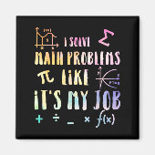 Funny Math Quote For Teacher Student Stem Geek Gif Magnet (Vorne)