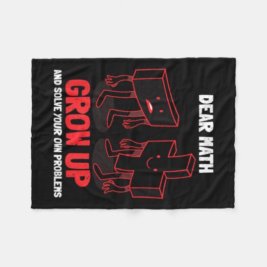 Funny Math Quote Girls Boys Teens Men Women Dear M Fleecedecke (Vorderseite (Horizontal))