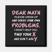 Funny Math Quote  Magnet (Vorne)