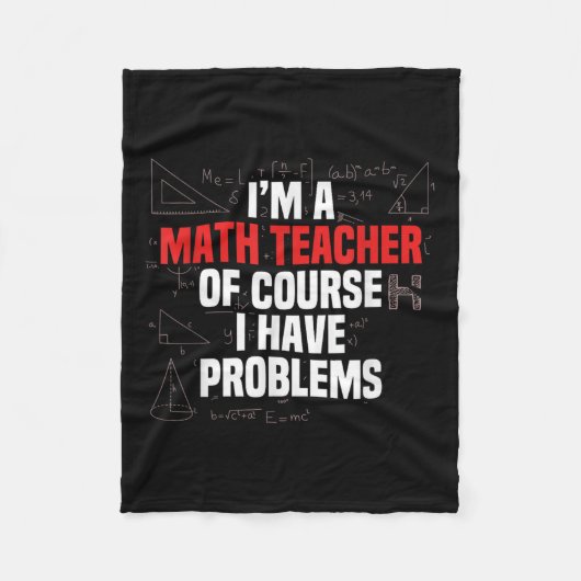 Funny Math Quote Mathematics Dear Math Teacher Ner Fleecedecke (Vorderseite)