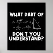 Funny Math Quote Mathematics Dear Math Teacher Sol Poster (Vorne)