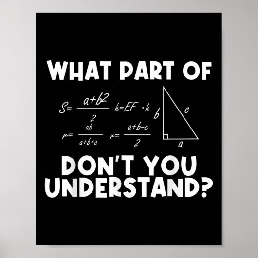 Funny Math Quote Mathematics Dear Math Teacher Sol Poster (Vorne)