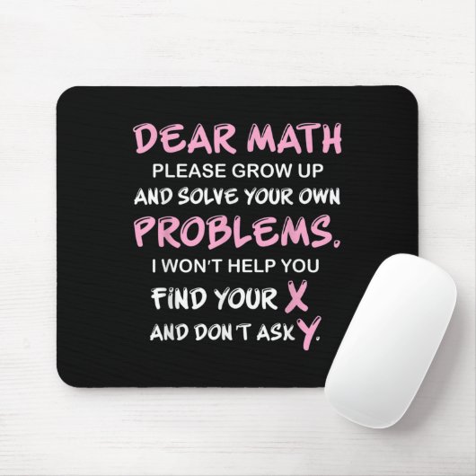 Funny Math Quote Mousepad (Mit Mouse)